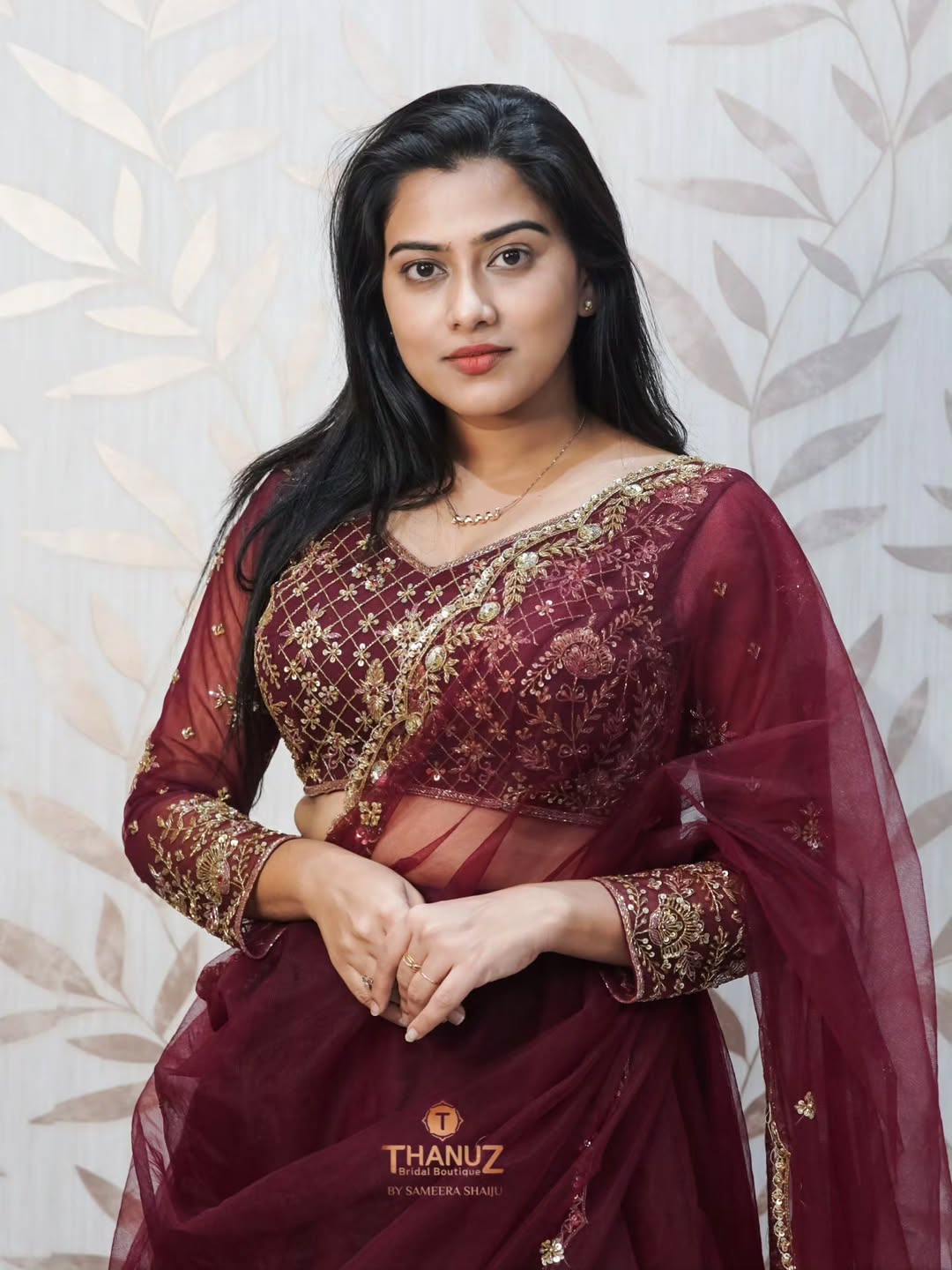 Actress Dayana Hameed Dazzles in Her Customised Bridal Lehenga