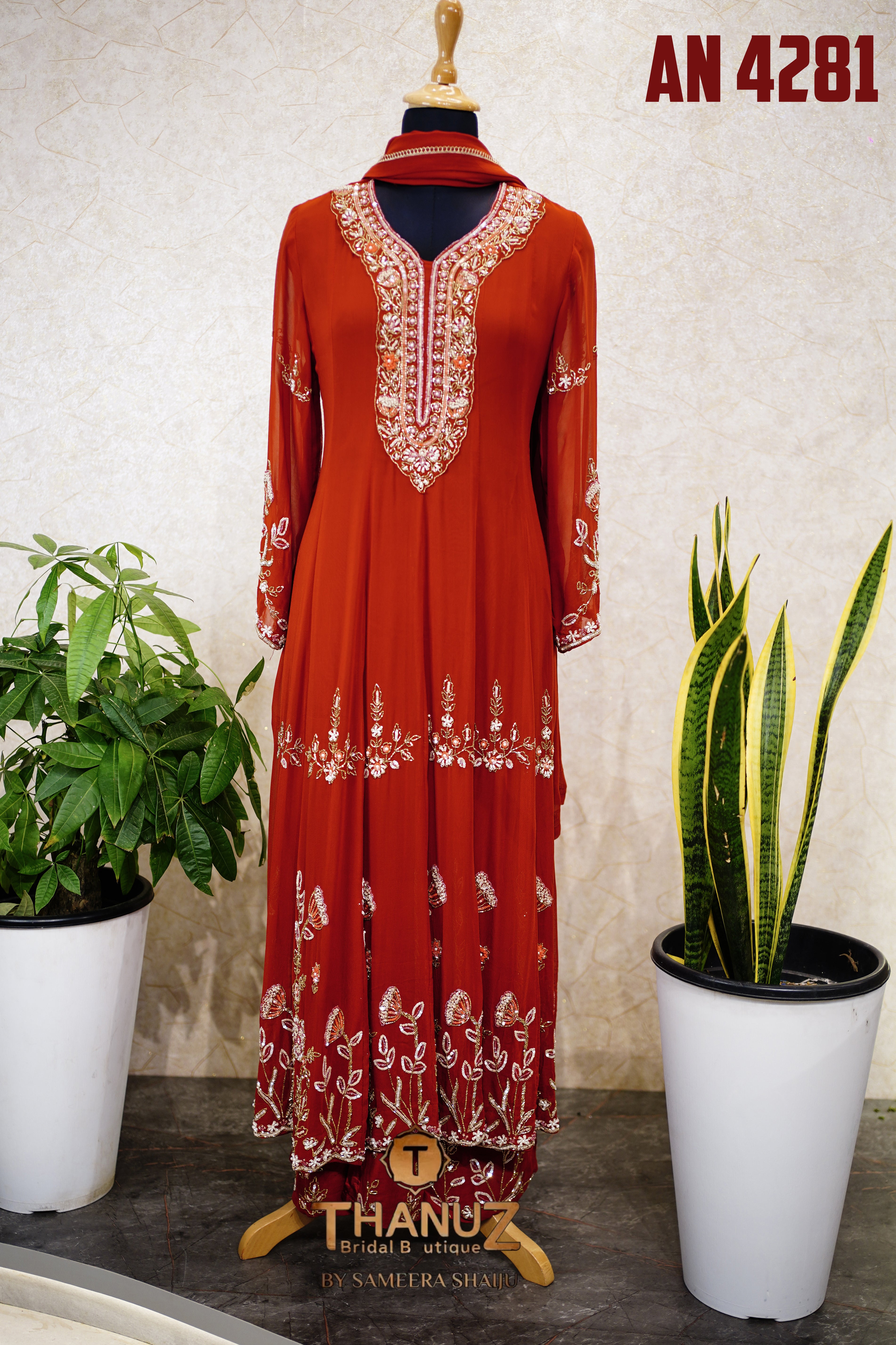 Premium Georgette Anarkali Set code 4281
