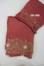 SM-1408 Hand-Embroidered Chinnon Salwar Set