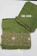 SM-1408 Hand-Embroidered Chinnon Salwar Set