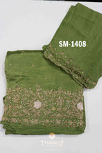 SM-1408 Hand-Embroidered Chinnon Salwar Set