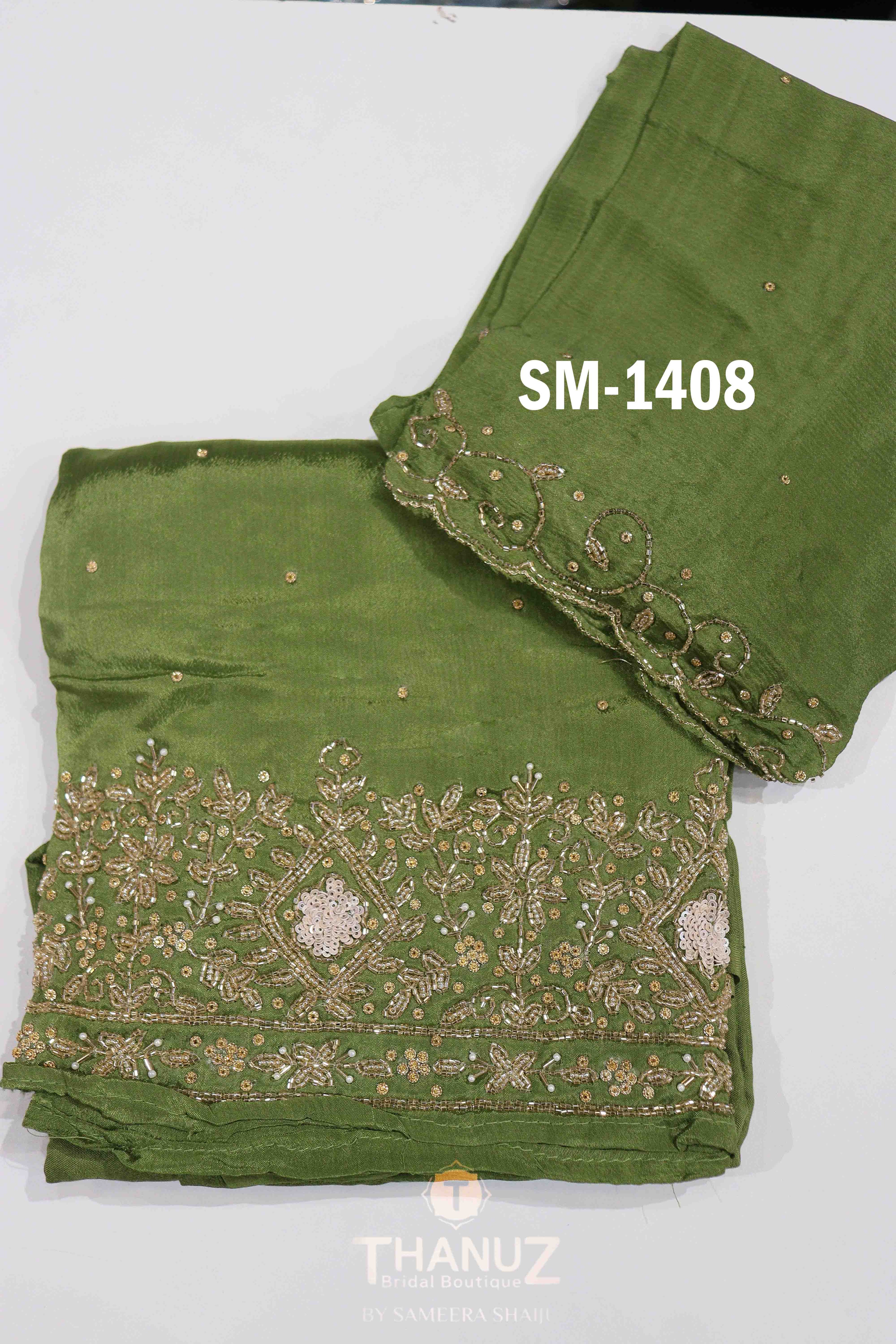 SM-1408 Hand-Embroidered Chinnon Salwar Set