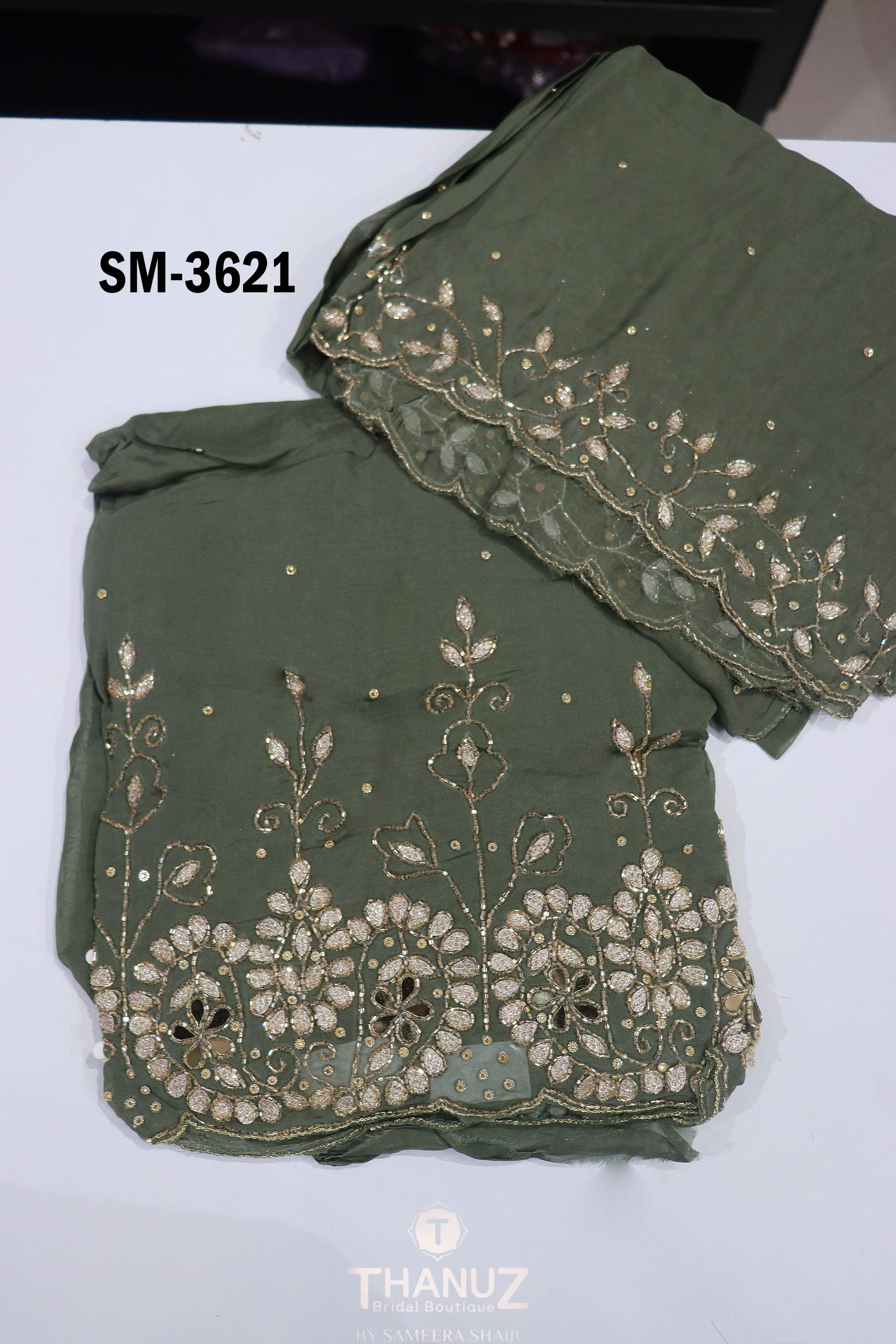 CODE: SM‑3621 – Viscose Organza Salwar Material