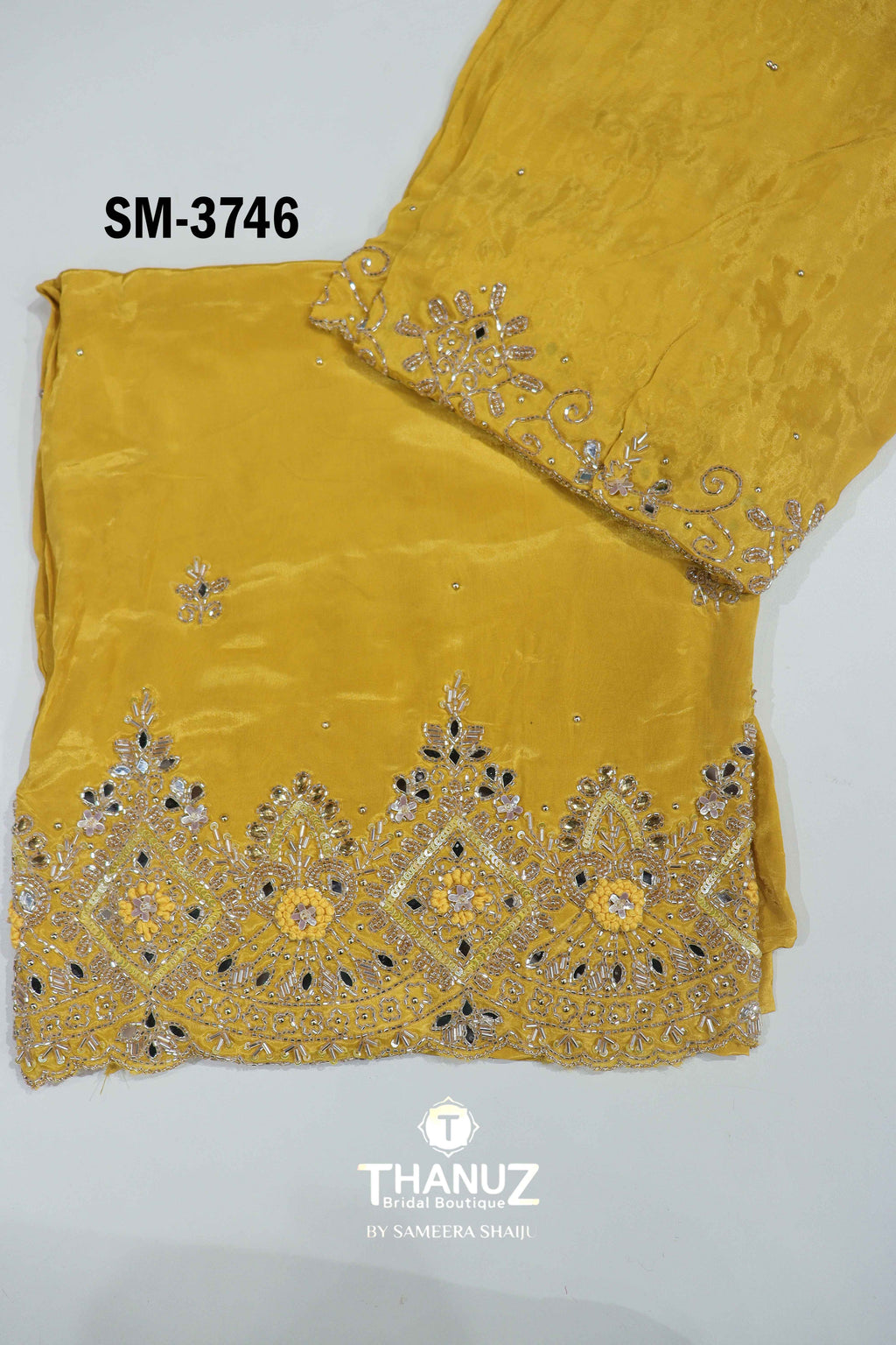 Code SM‑3746 Crape Salwar Material