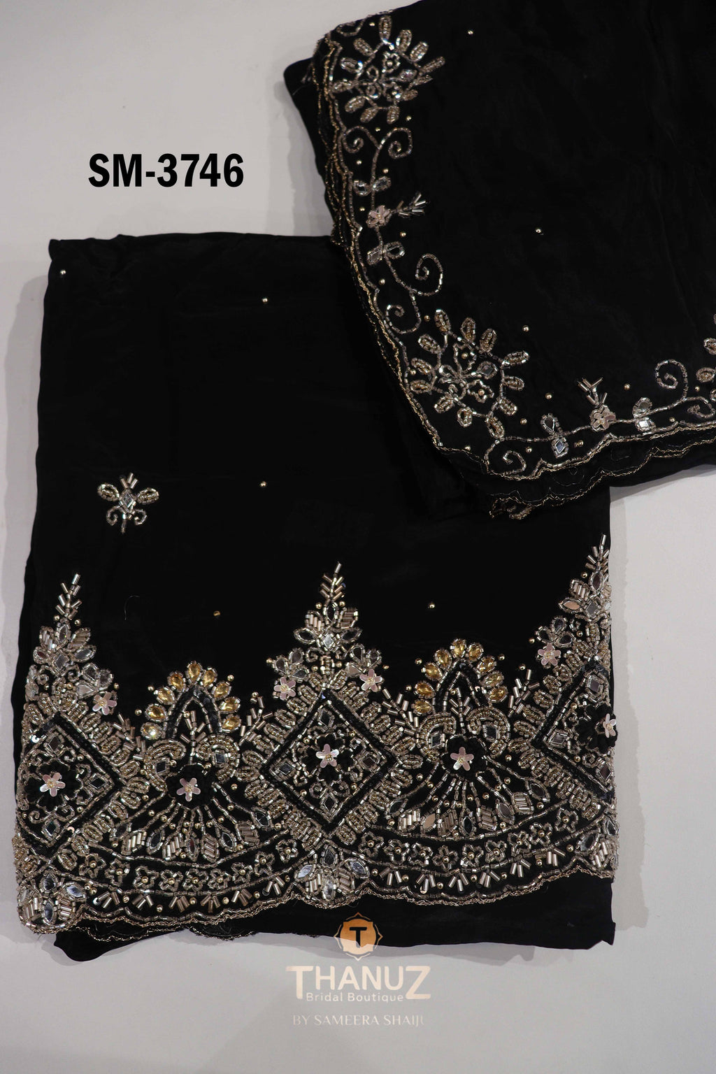 Code SM‑3746 Crape Salwar Material