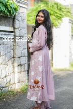 Soft Lilac Elegance – Mal Chanderi Set (Code CS2020)