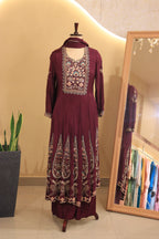 ✨ Heavy Embroidered Anarkali Suit Set code 4357