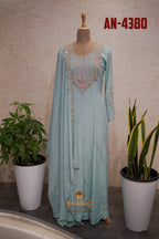 Beautiful Chinnon material Anarkali suits design code AN-4380.