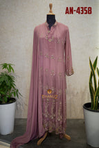 The four elegant Georgette Anarkali suits  under the dress code AN-4358.