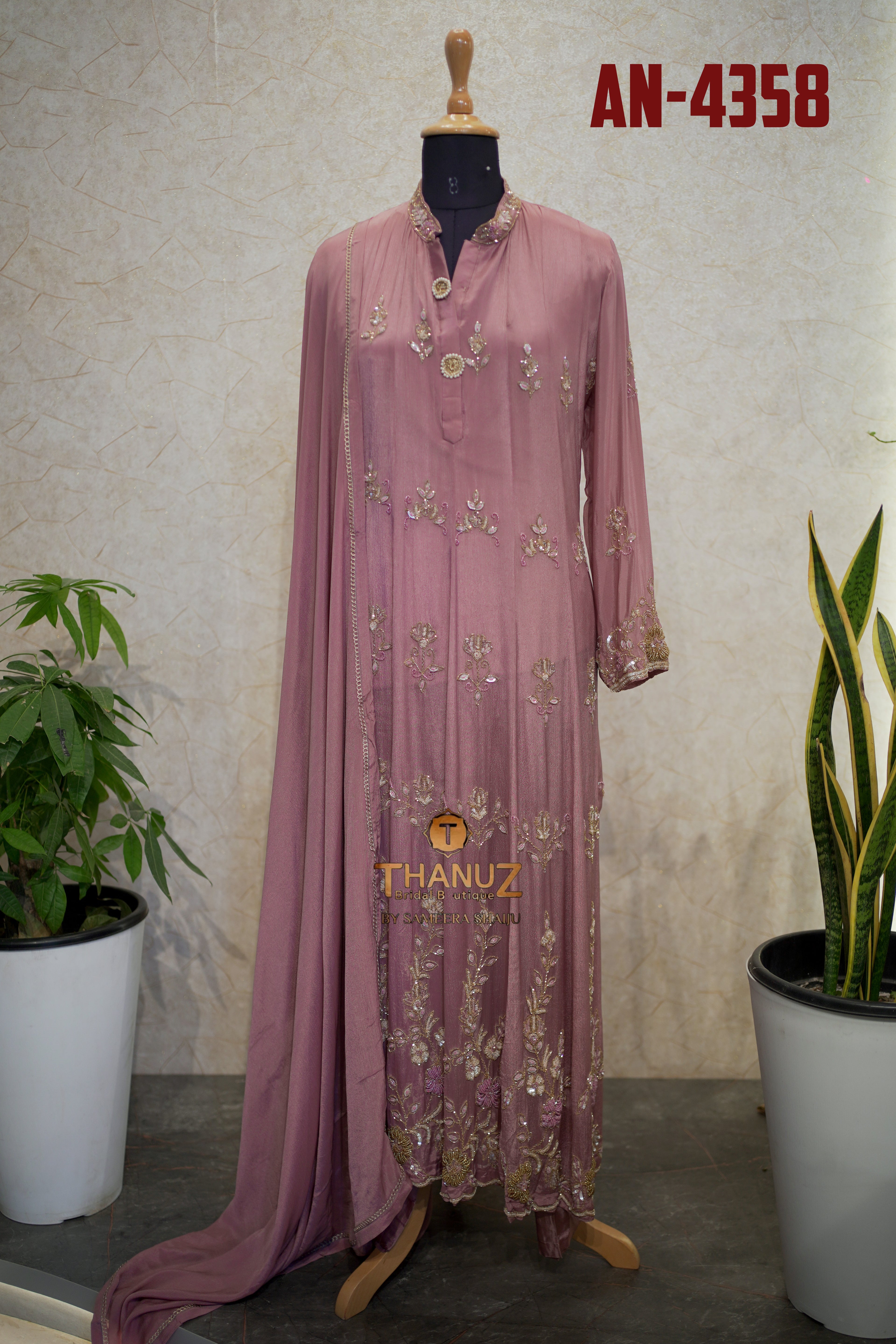 The four elegant Georgette Anarkali suits  under the dress code AN-4358.