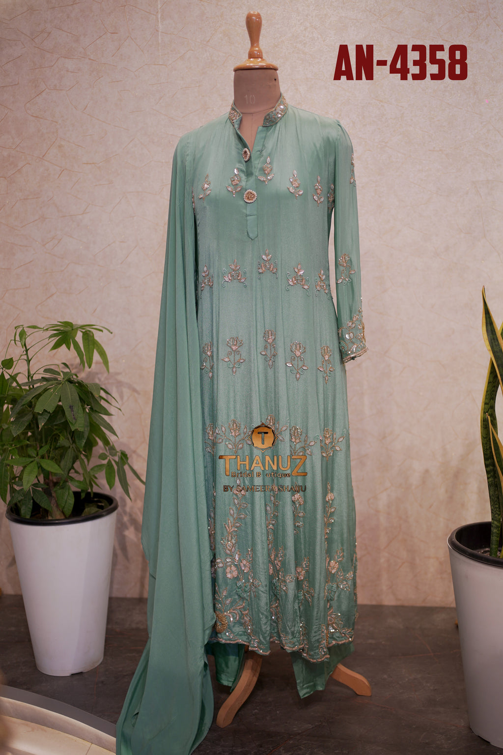 The four elegant Georgette Anarkali suits  under the dress code AN-4358.