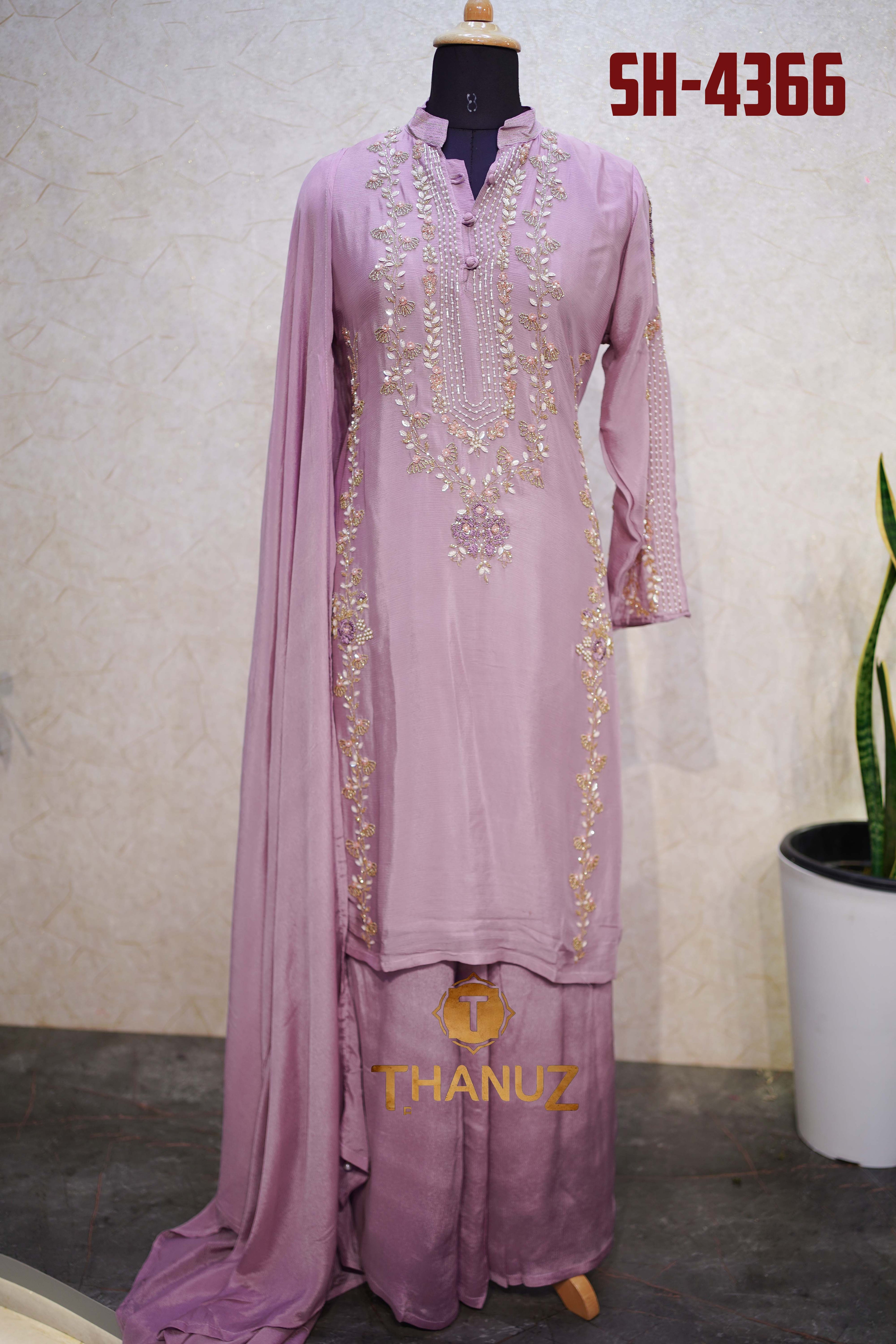 Beautiful Chinon Sharara Suit (Code: SH-4366)
