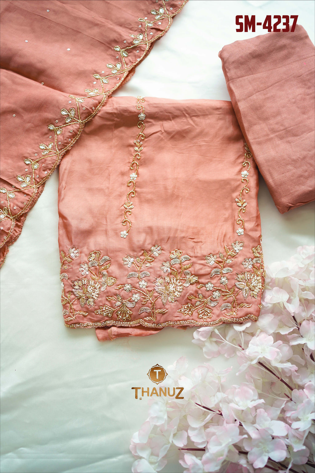 Uppada silk unstitched salwar suit  product code SM-4237