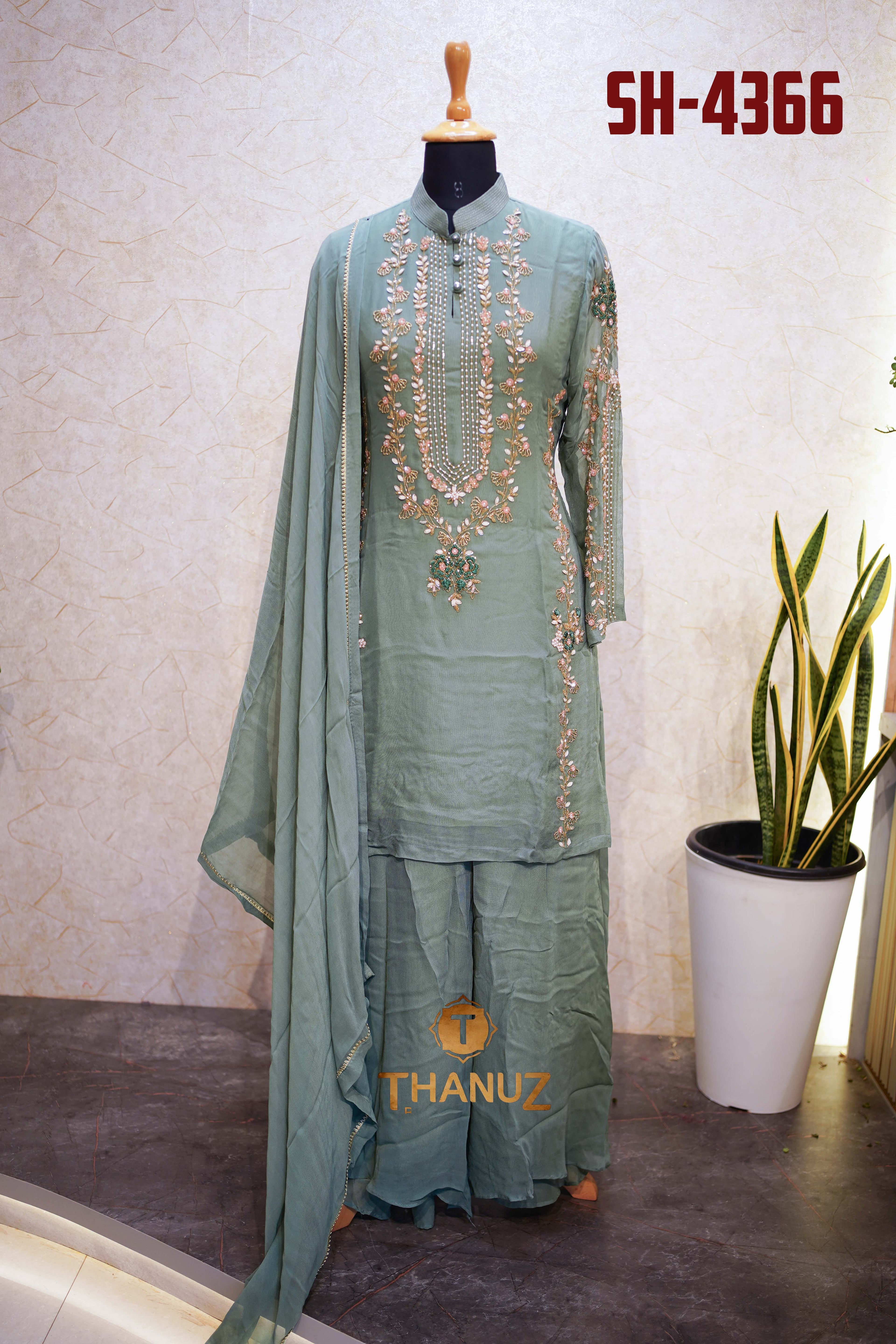 Beautiful Chinon Sharara Suit (Code: SH-4366)