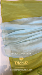 Lime green and sky blue ensemble radiates breezy elegance CS2006