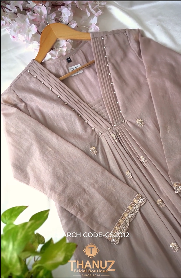 Mal Chanderi Kurthi 3pcs Set – Code CS2012
