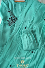 Aqua Blue Embroidered Kurta Set – Code CS2013