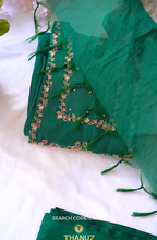 Emerald Green Mal Chanderi Kurta Set with Golden Embroidery CODE: CS2015