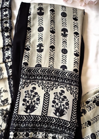 Black & Ivory Mal Chanderi Set – Code CS2018