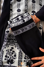 Black & Ivory Mal Chanderi Set – Code CS2018