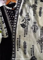 Black & Ivory Mal Chanderi Set – Code CS2018