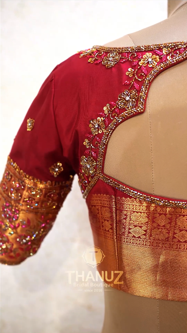 The Crimson Royalty Bridal Customized  Blouse