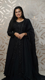 Midnight Black Readymade anarkali