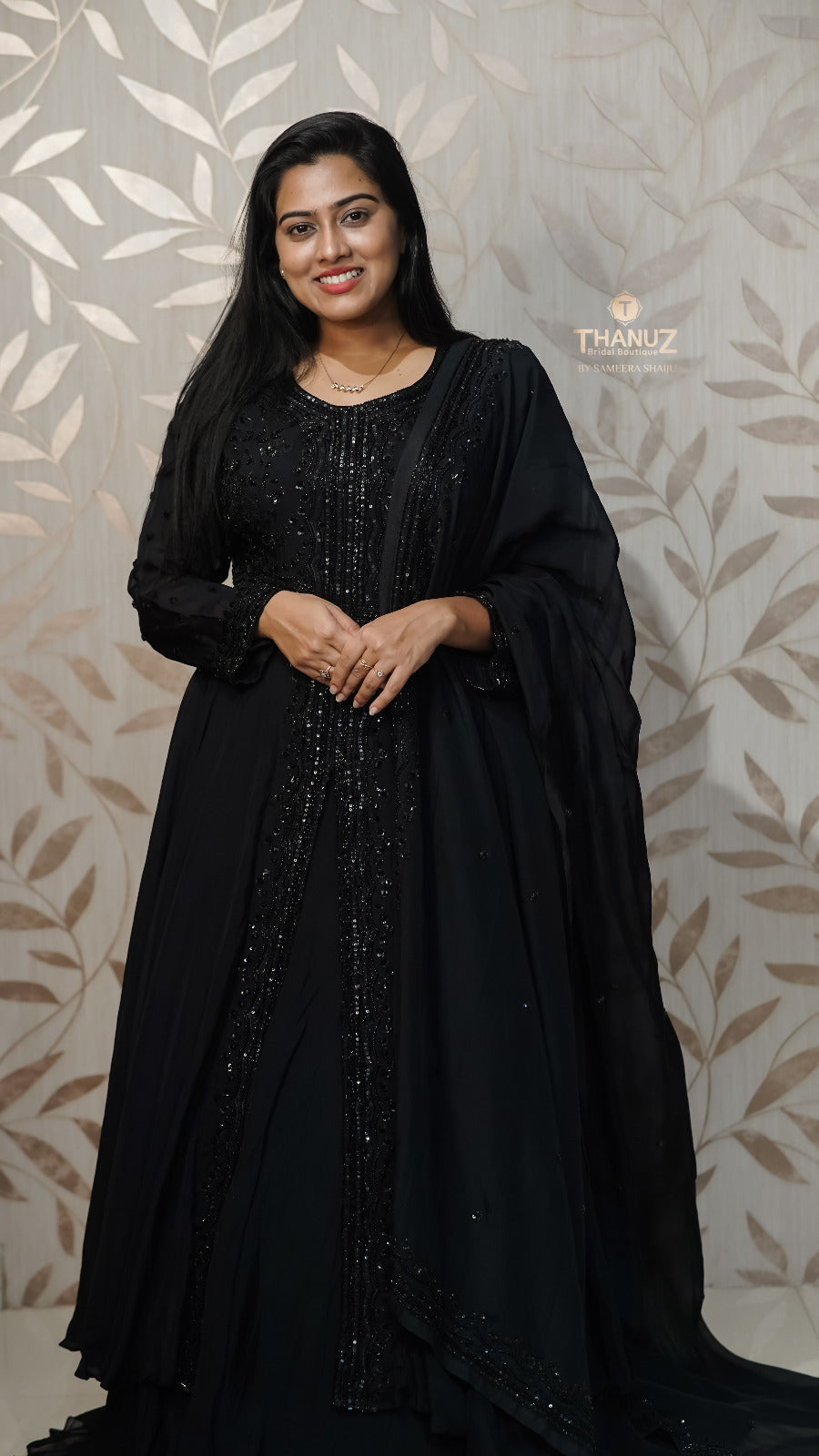 Midnight Black Readymade anarkali