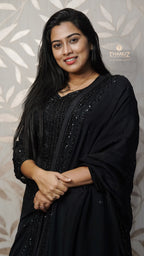 Midnight Black Readymade anarkali