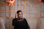 Midnight Glamour: Black Saree Elegance