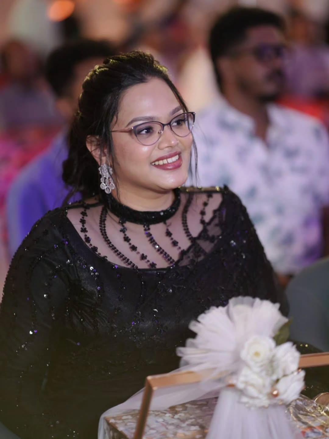 Midnight Glamour: Black Saree Elegance
