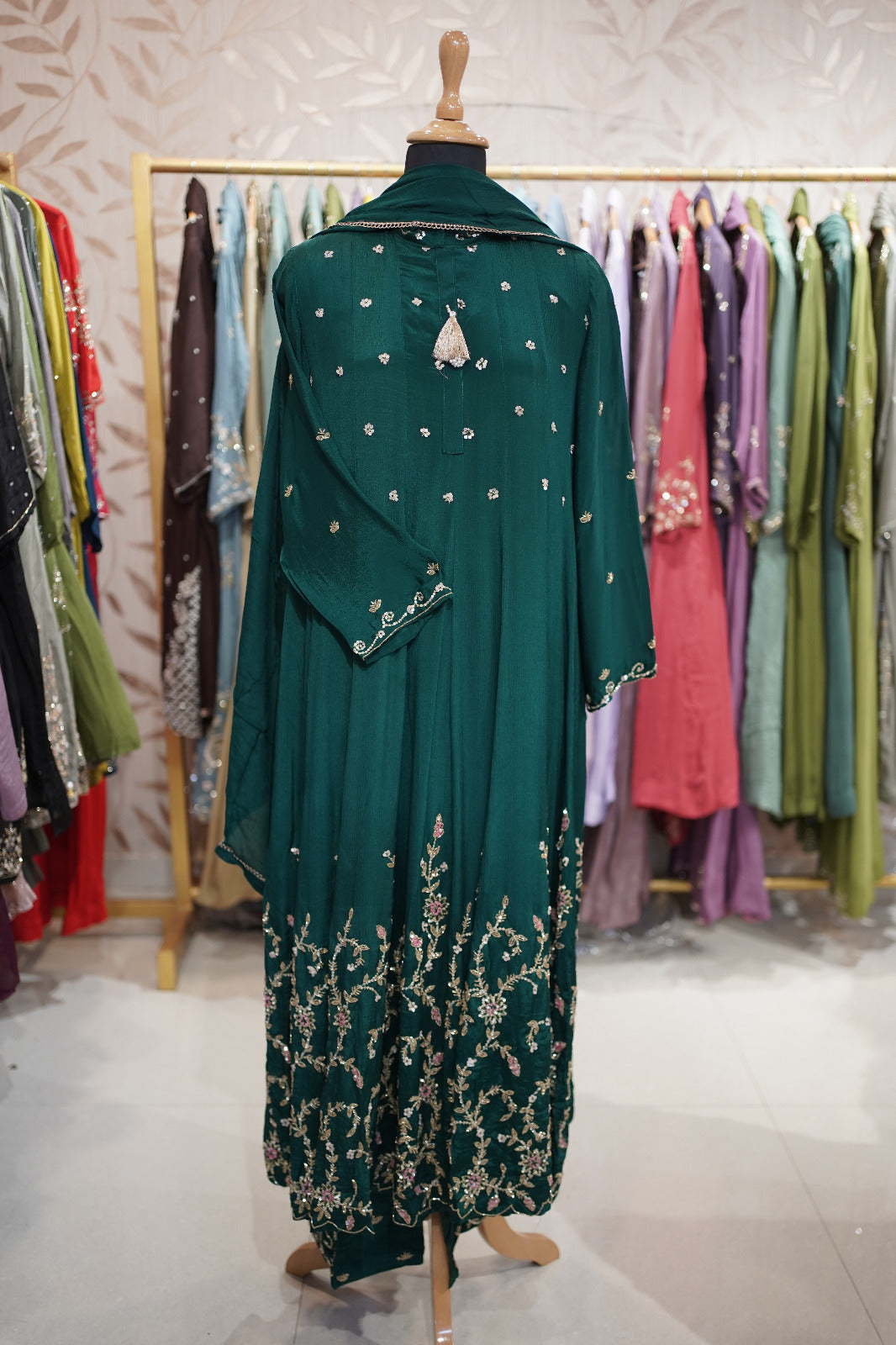 Embellished Georgette Anarkali Suit Set (Code: 4456)