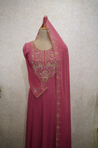 Georgette Embroidered Anarkali Set Code 4379