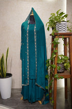 Elegant Embroidered Palazzo Suit Set Code: 4399