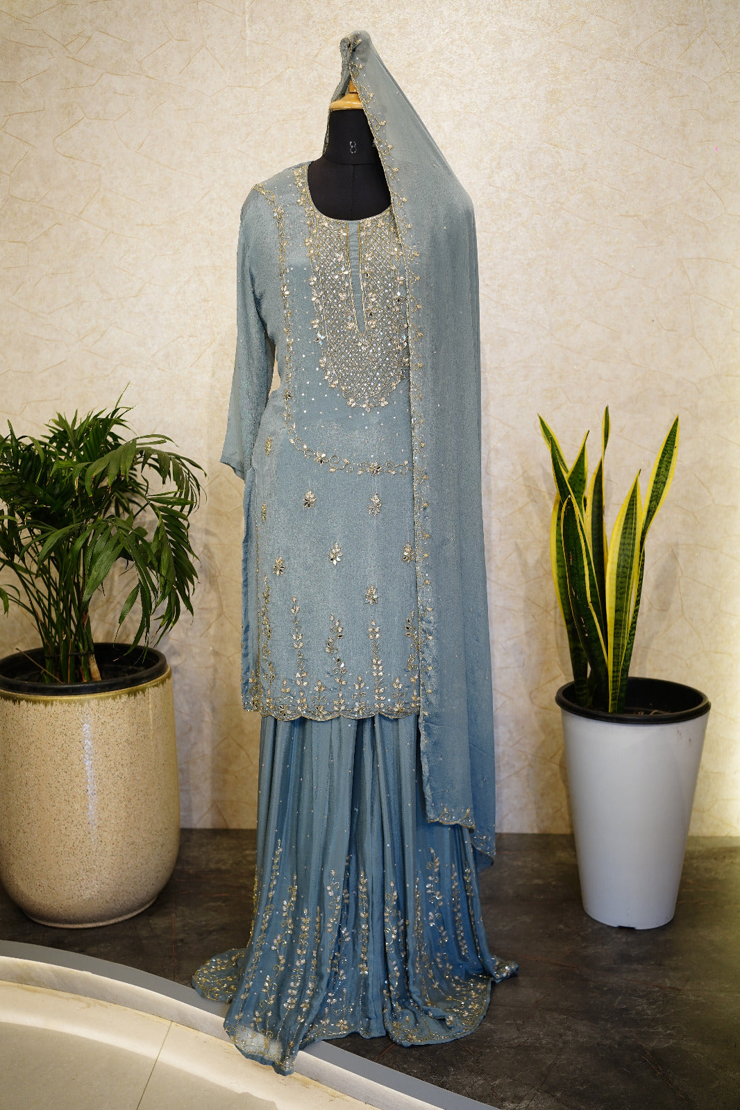 Elegant Georgette Sharara Suit Set  code 4291
