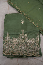 Georgette Salwar Suit Material with Scalloped Dupatta code 1556