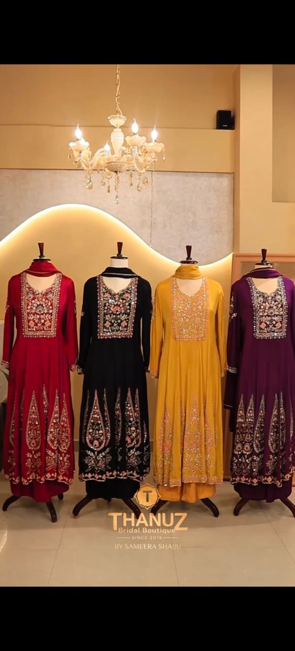 ✨ Heavy Embroidered Anarkali Suit Set code 4357