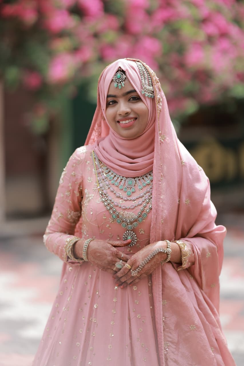 Customised Arabic Bridal Lehenga – Tissue Elegance
