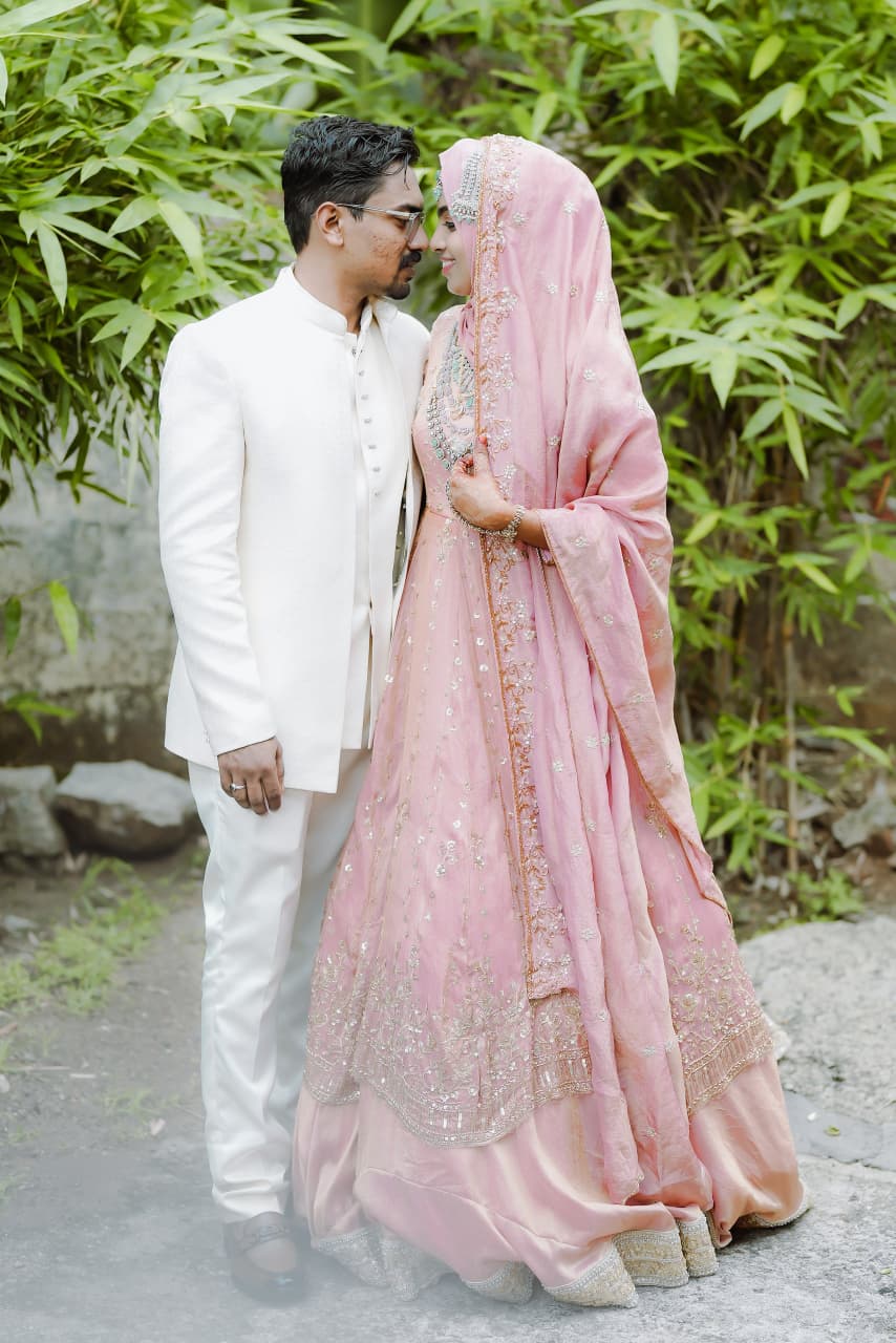 Customised Arabic Bridal Lehenga – Tissue Elegance