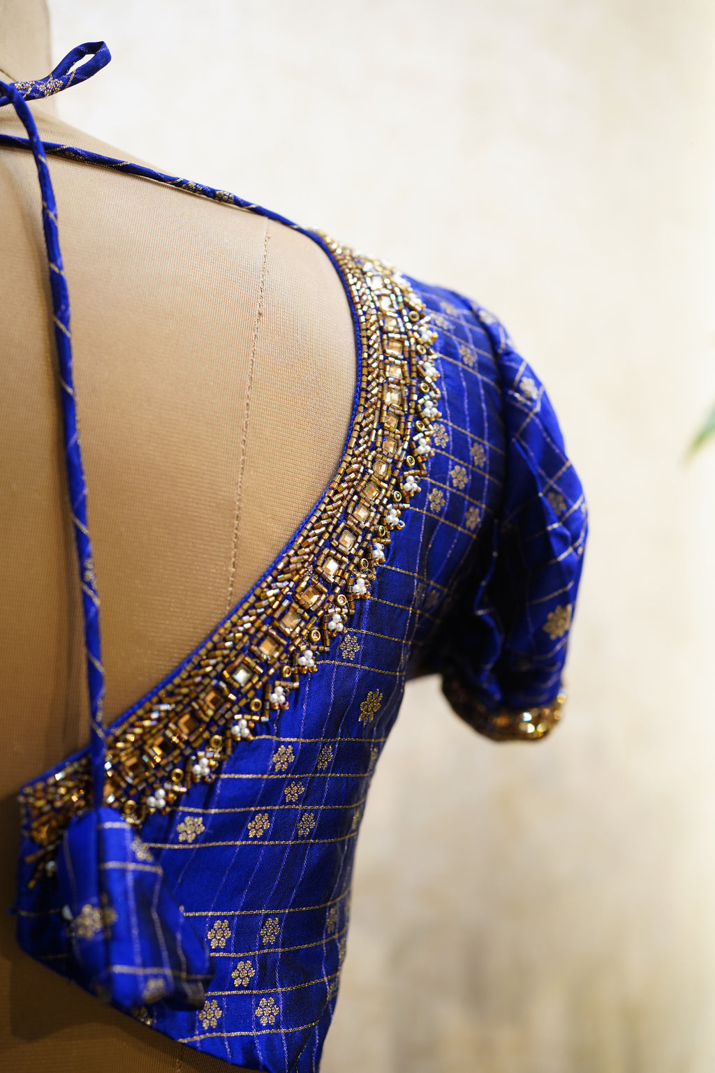 Bridal Blouse with Sweetheart Sweet-Asymmetric Neckline