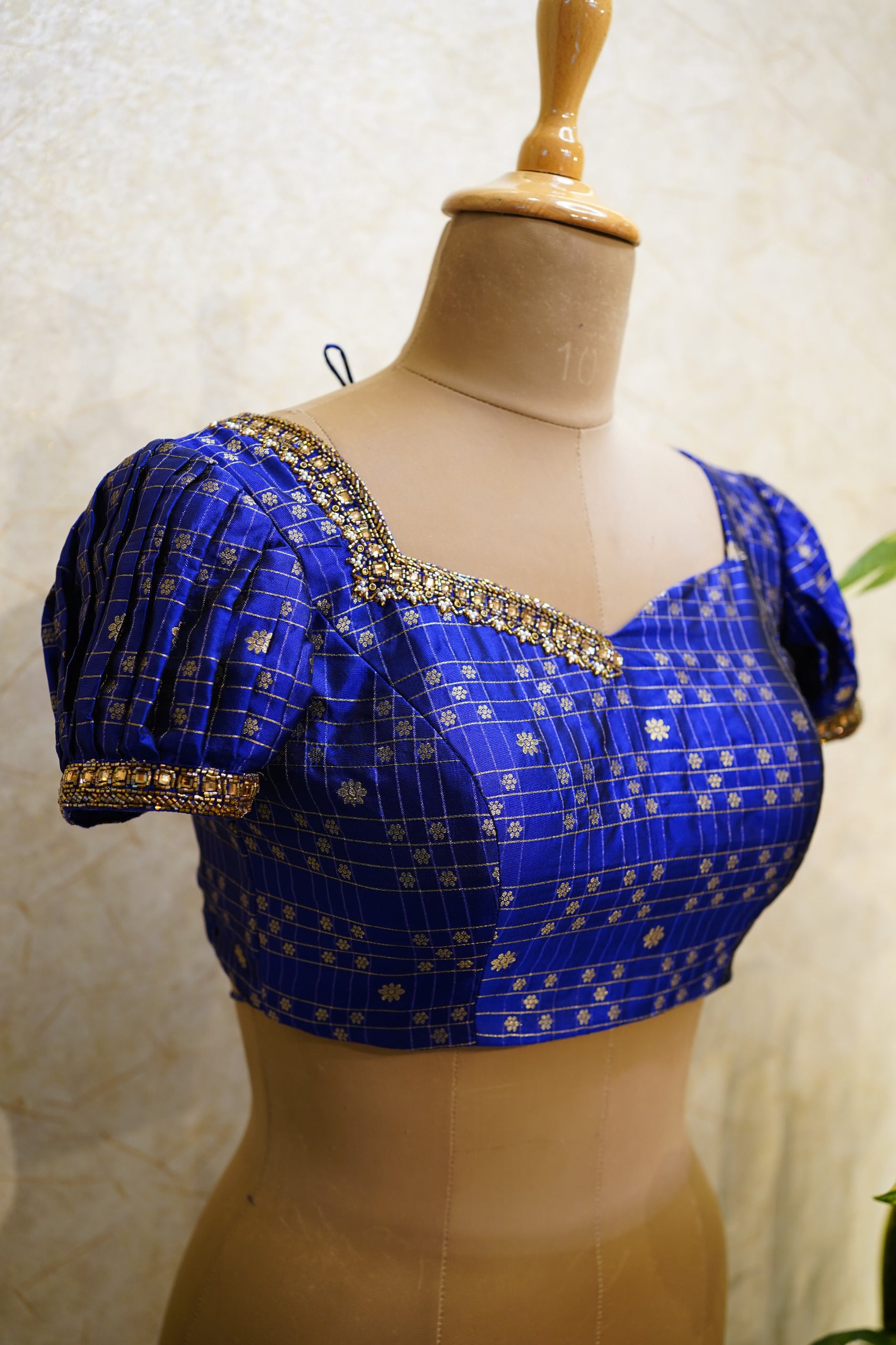 Bridal Blouse with Sweetheart Sweet-Asymmetric Neckline