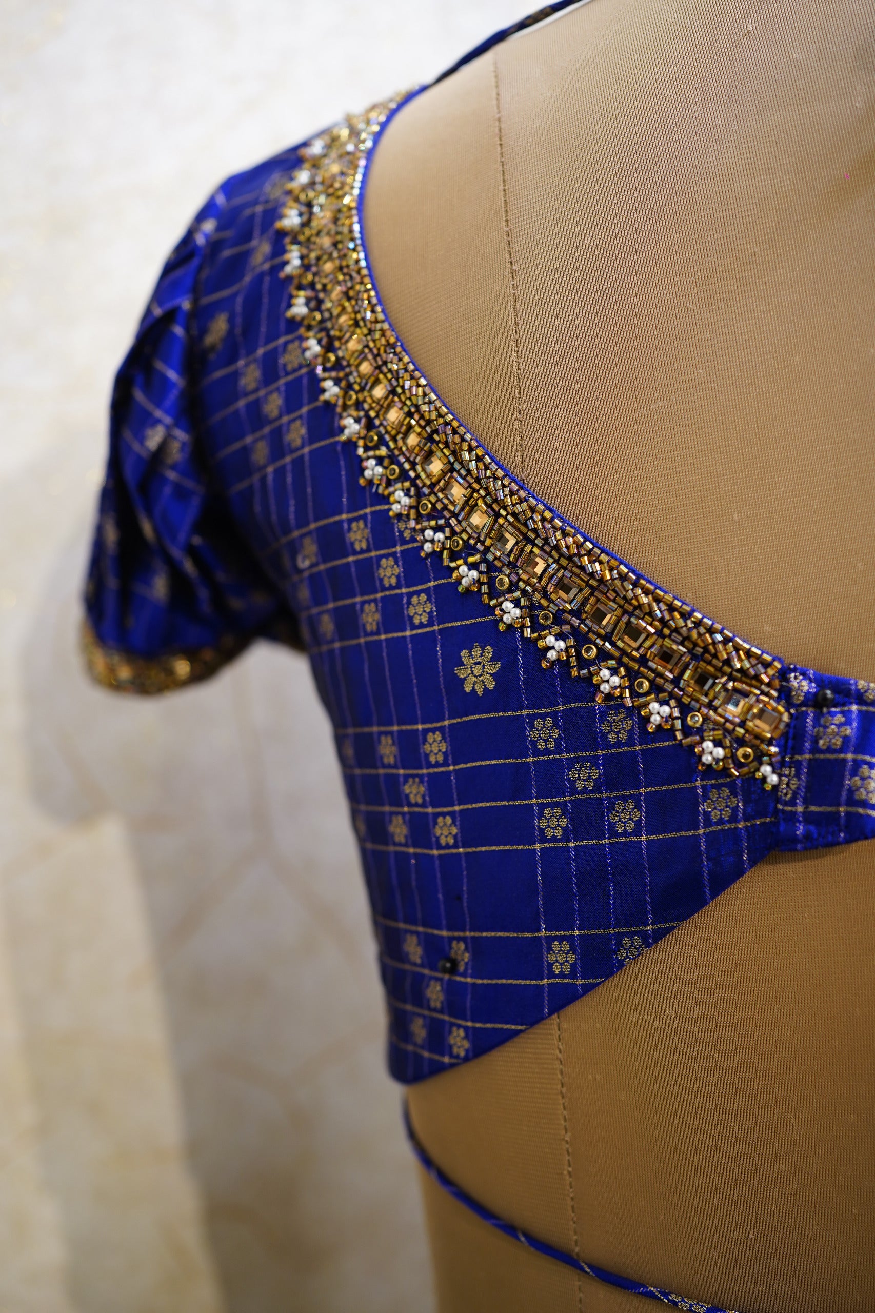 Bridal Blouse with Sweetheart Sweet-Asymmetric Neckline