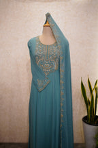 Georgette Embroidered Anarkali Set Code 4379