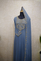Georgette Embroidered Anarkali Set Code 4379