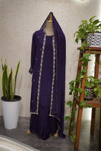 Elegant Embroidered Palazzo Suit Set Code: 4399