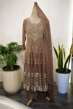 Heavily Embroidered Anarkali Kurta Set with Dupatta code 4388