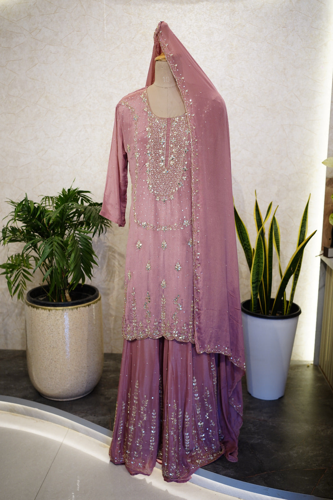 Elegant Georgette Sharara Suit Set  code 4291