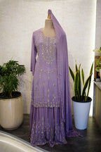 Elegant Georgette Sharara Suit Set  code 4291