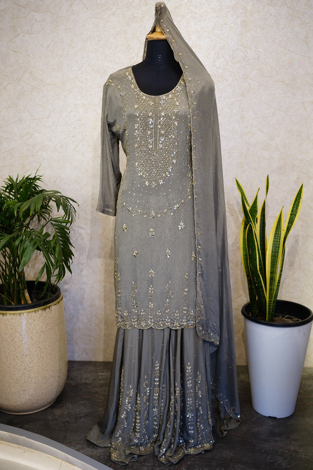 Elegant Georgette Sharara Suit Set  code 4291
