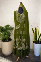 Heavily Embroidered Anarkali Kurta Set with Dupatta code 4388